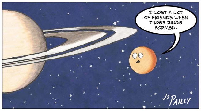 Ap09 Titan and Saturn's Rings